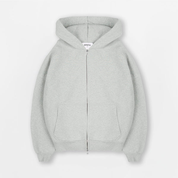 Sculpt Zip Hoodie - Slate Marl - Destructive