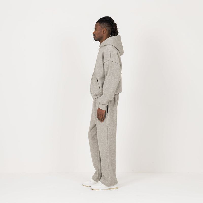 Sculpt Zip Hoodie - Stone Marl - Destructive