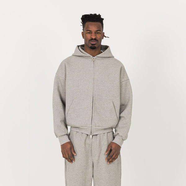 Sculpt Zip Hoodie - Stone Marl - Destructive