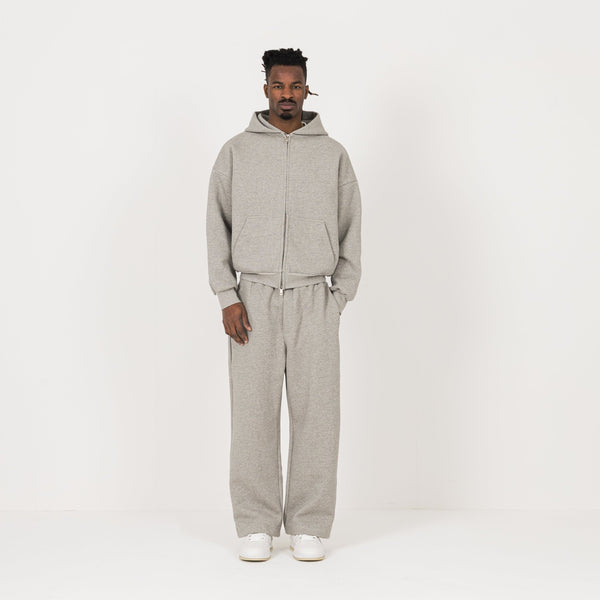 Sculpt Zip Hoodie - Stone Marl - Destructive