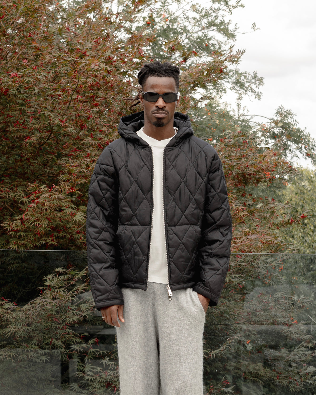 Quilted Zip Jacket - Black campaign image 1