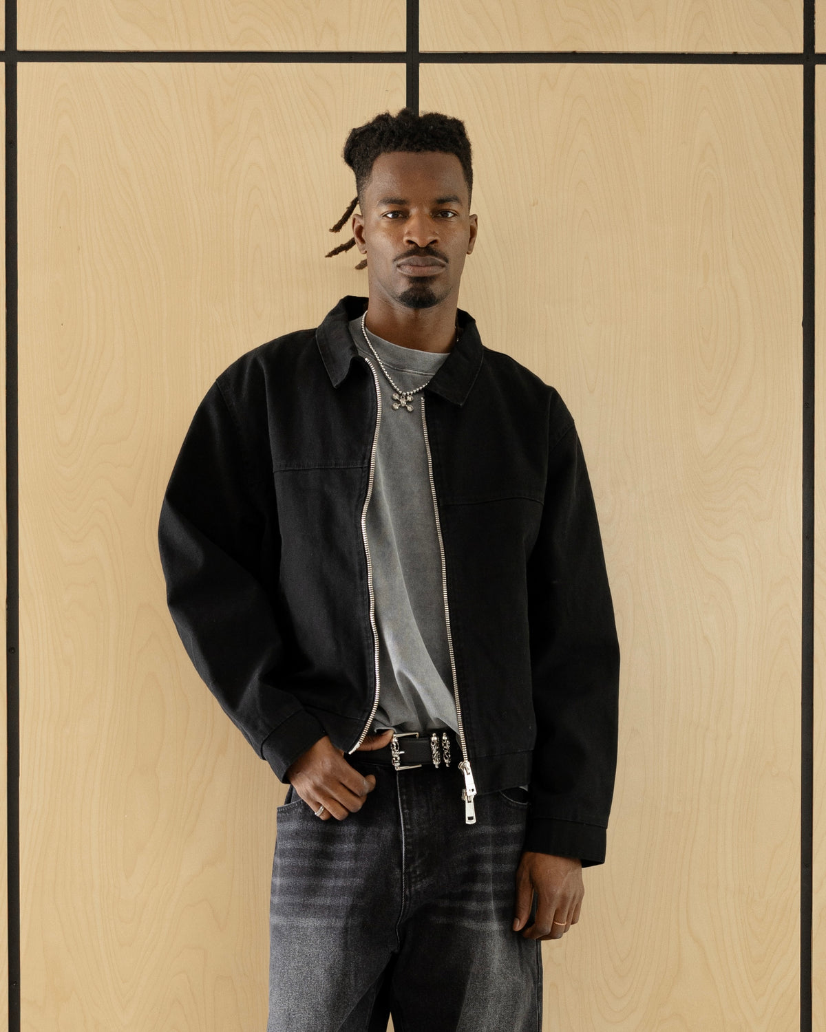 Trucker Jacket - Black campaign image 1
