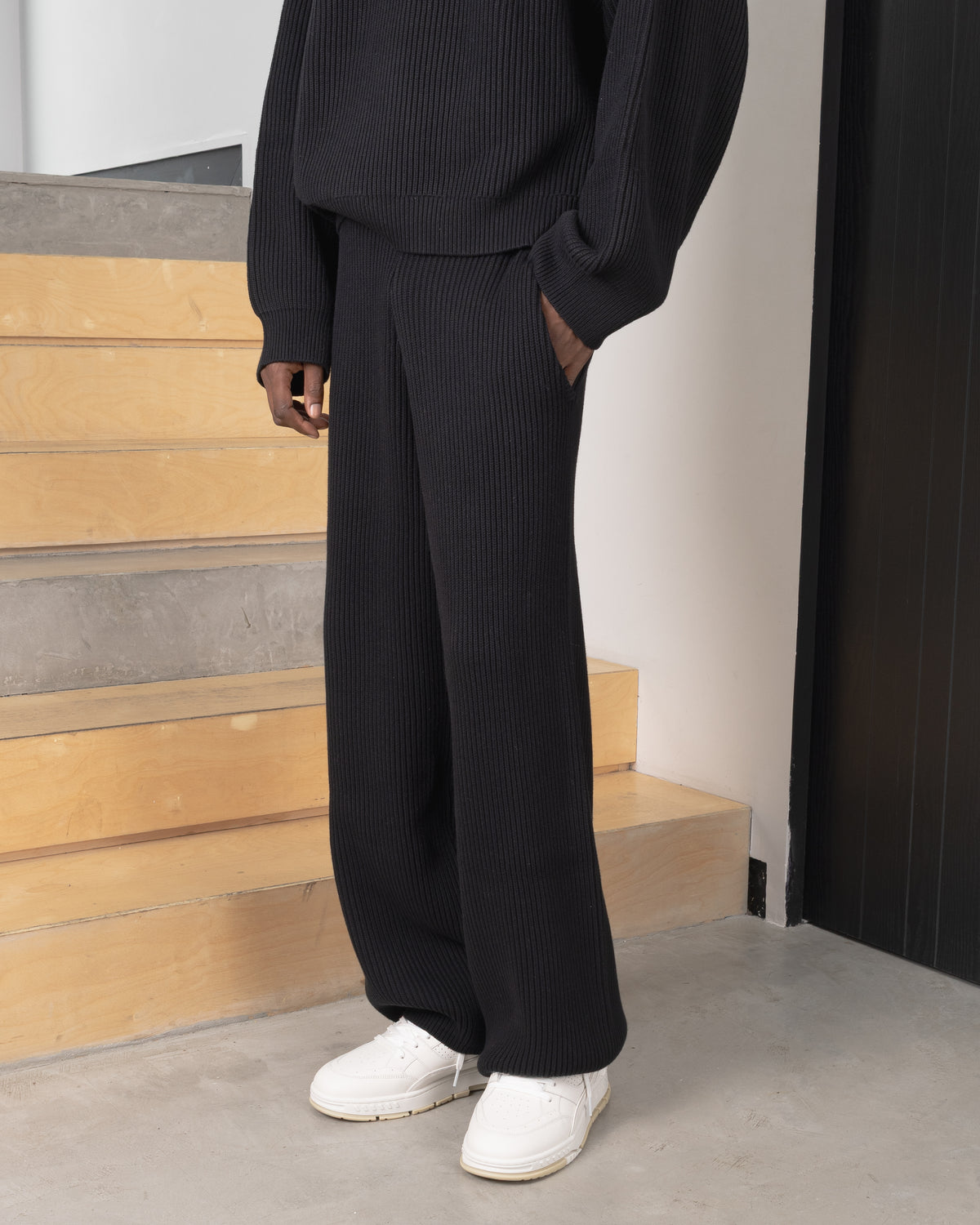 Ribbed Sweatpant - Black campaign image 1