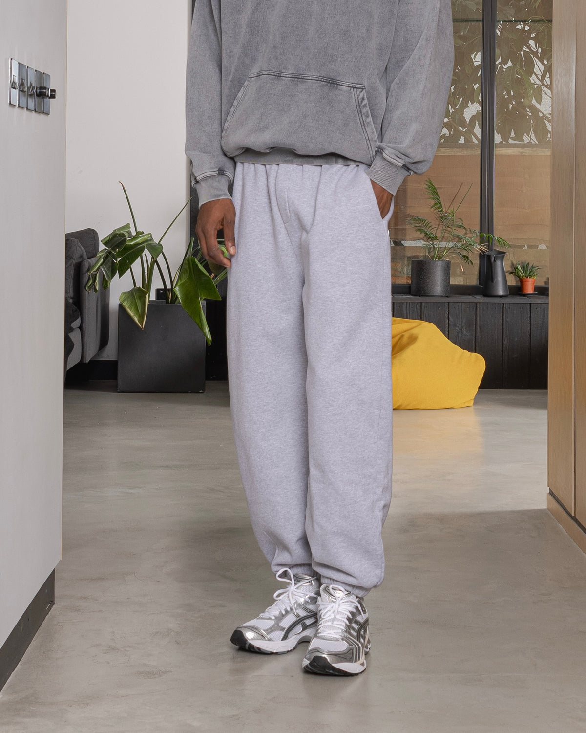 Relaxed Cuffed Sweatpant - Light Marl Grey campaign image 1