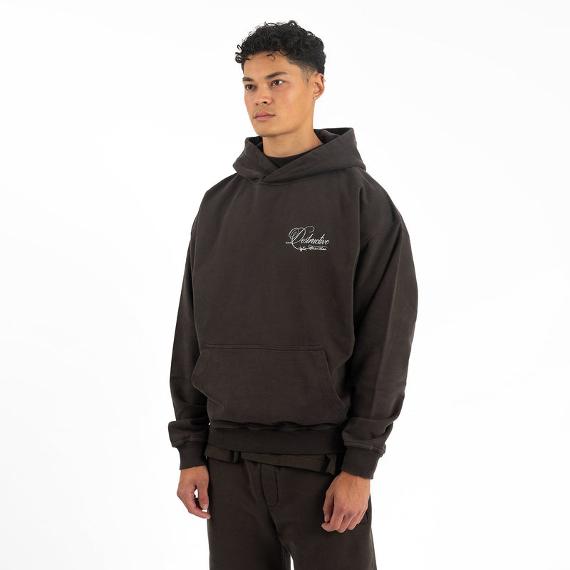 Signature Hoodie - Dark Mocha - Destructive