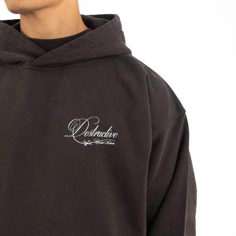 Signature Hoodie - Dark Mocha - Destructive