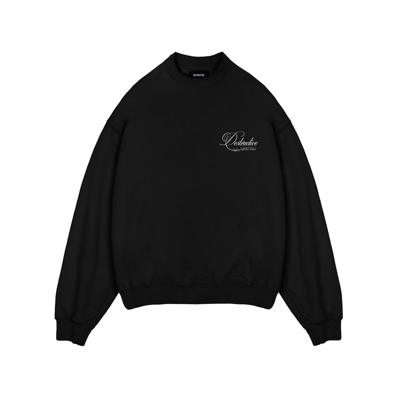 Signature Sweatshirt - Black - Destructive