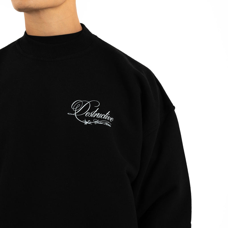 Signature Sweatshirt - Black - Destructive