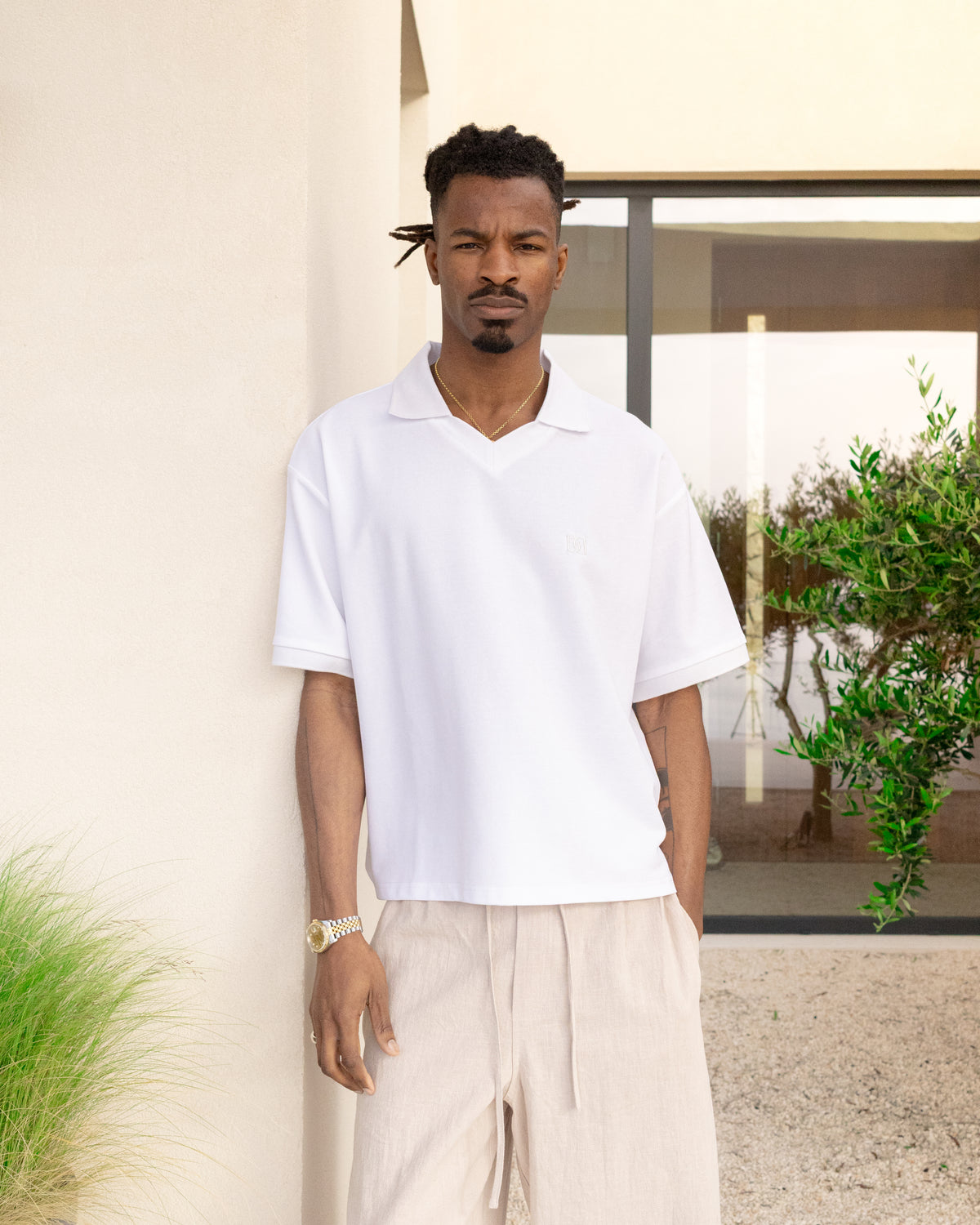 Cropped Polo - White campaign image 1