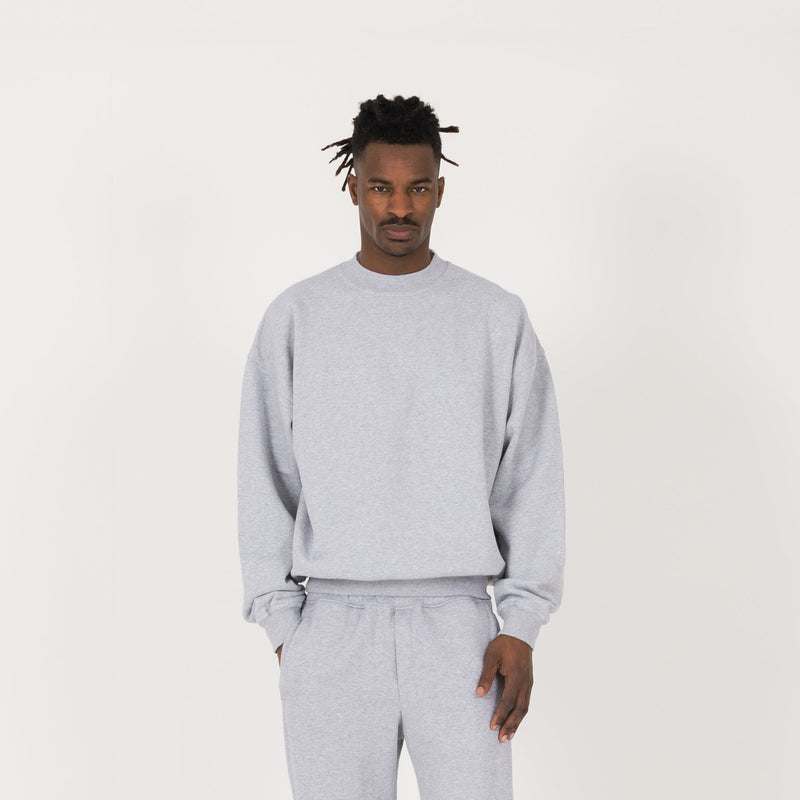 Sweatshirt - Light Marl Grey - Destructive