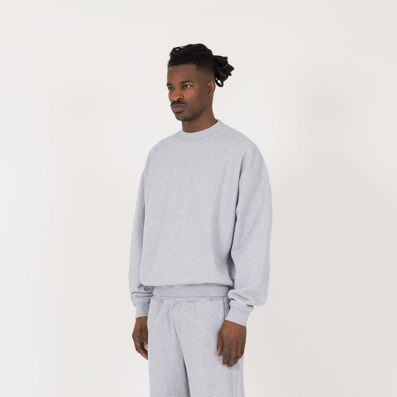 Sweatshirt - Light Marl Grey - Destructive