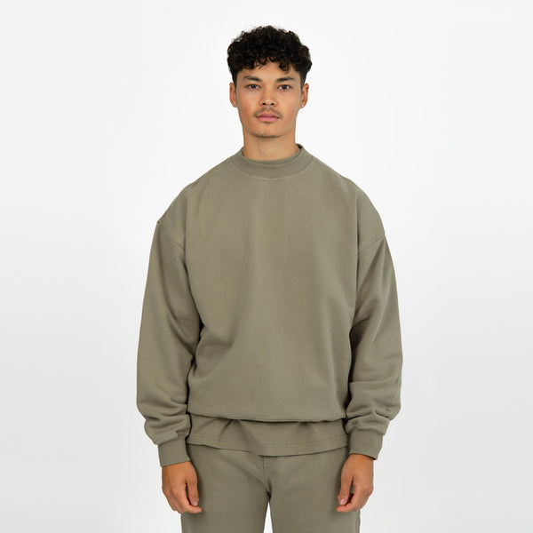 Sweatshirt - Olive - Destructive