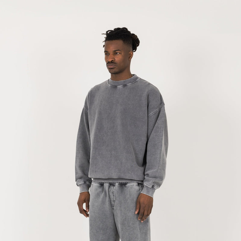 Sweatshirt - Vintage Grey - Destructive
