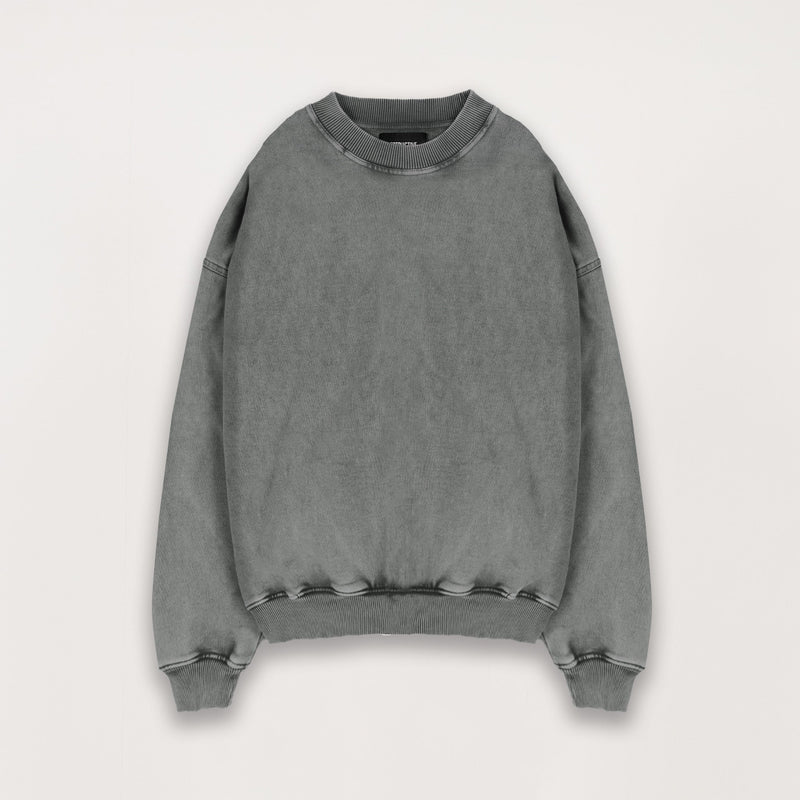 Sweatshirt - Vintage Grey - Destructive