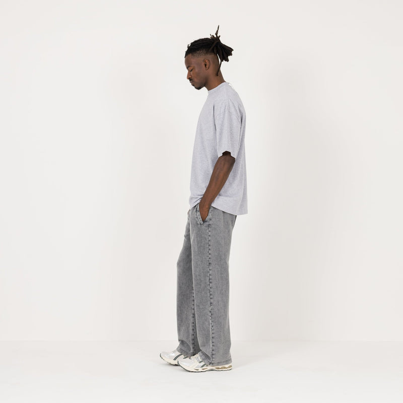 T-Shirt - Light Marl Grey - Destructive