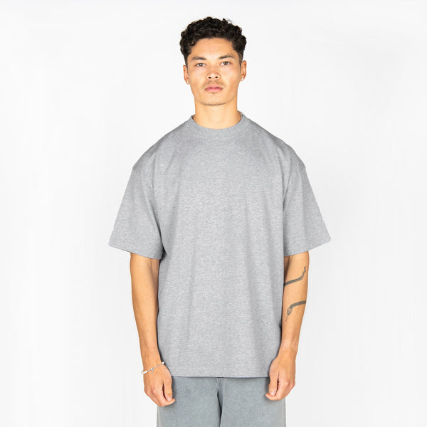 T-Shirt - Light Marl Grey - Destructive