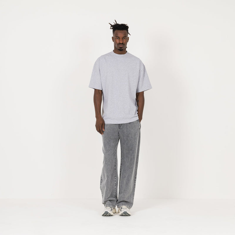 T-Shirt - Light Marl Grey - Destructive