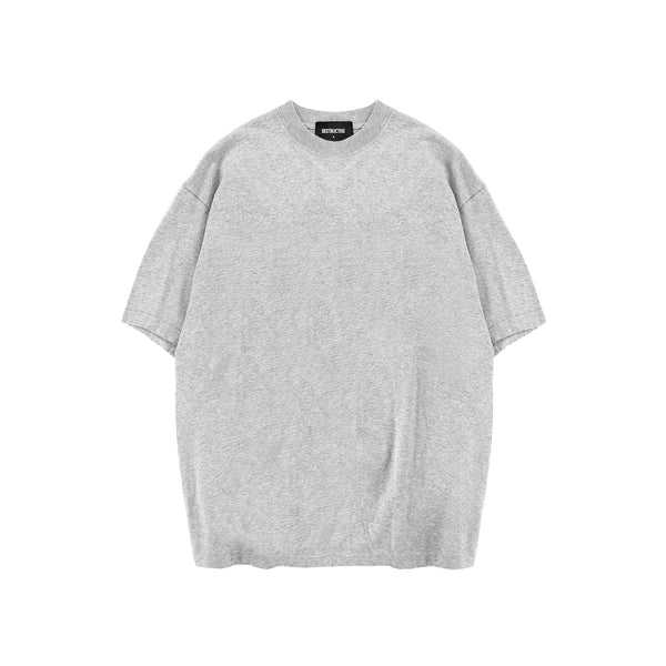 T-Shirt - Light Marl Grey - Destructive