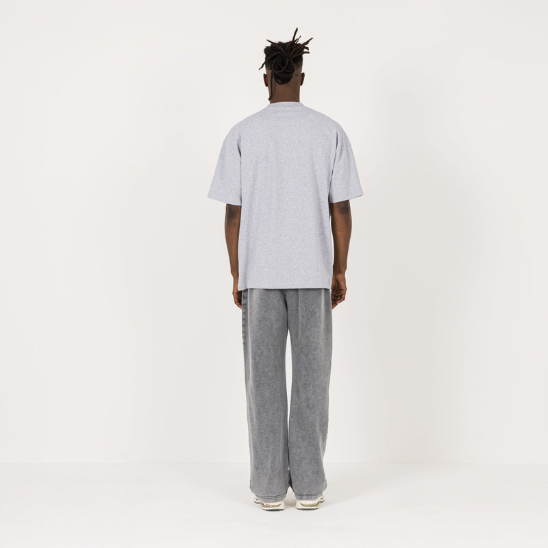 T-Shirt - Light Marl Grey - Destructive