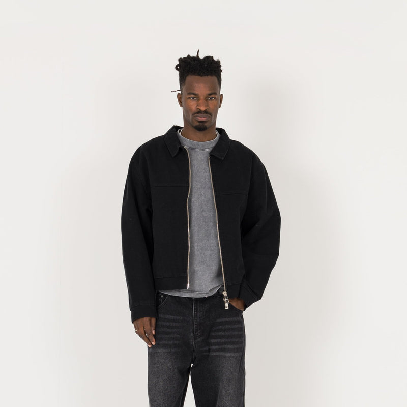 Trucker Jacket - Black - Destructive