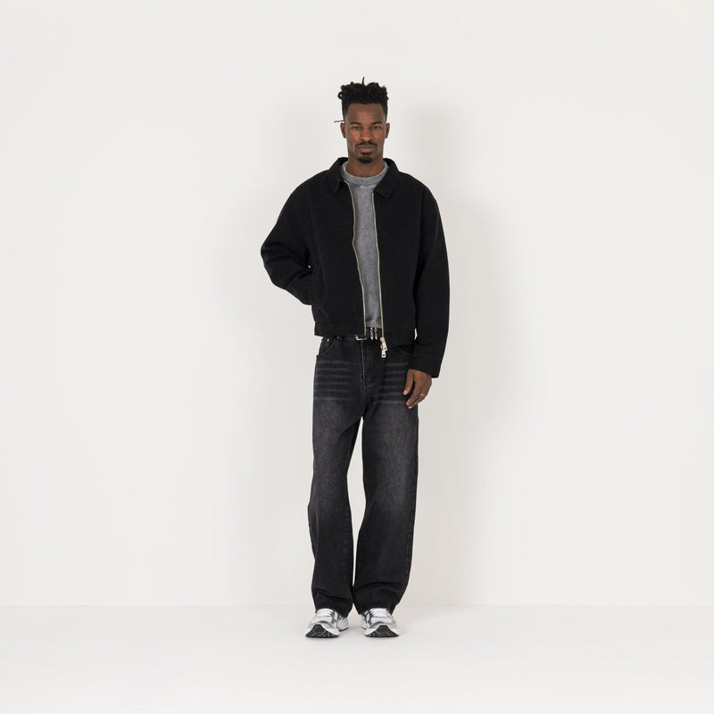 Trucker Jacket - Black - Destructive