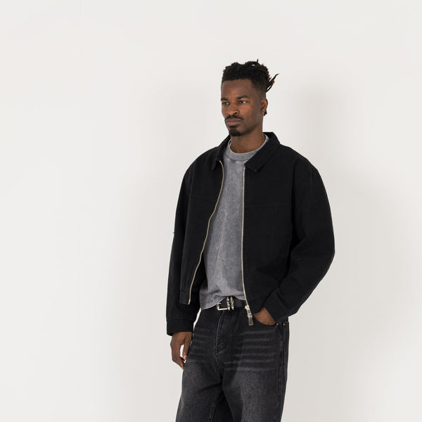 Trucker Jacket - Black - Destructive