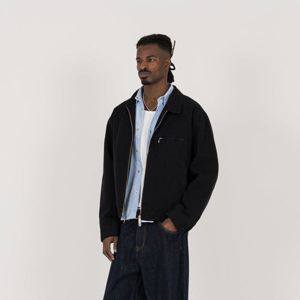 Utility Trucker Jacket - Vintage Black - Destructive