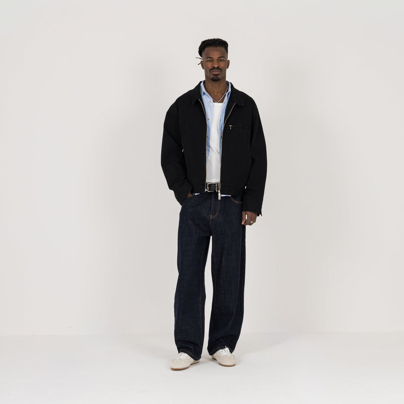 Utility Trucker Jacket - Vintage Black - Destructive