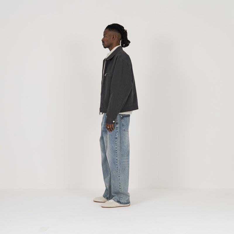 Utility Trucker Jacket - Vintage Grey - Destructive