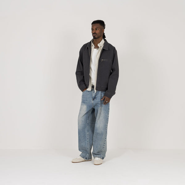 Utility Trucker Jacket - Vintage Grey - Destructive