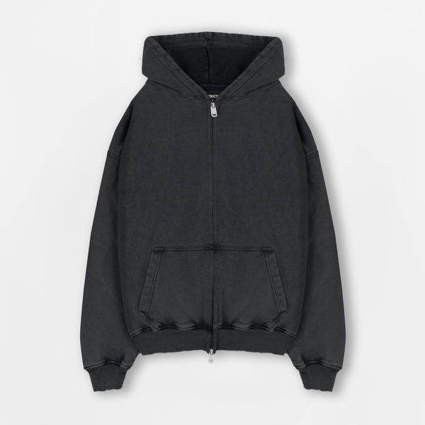 Zip Hoodie - Vintage Black