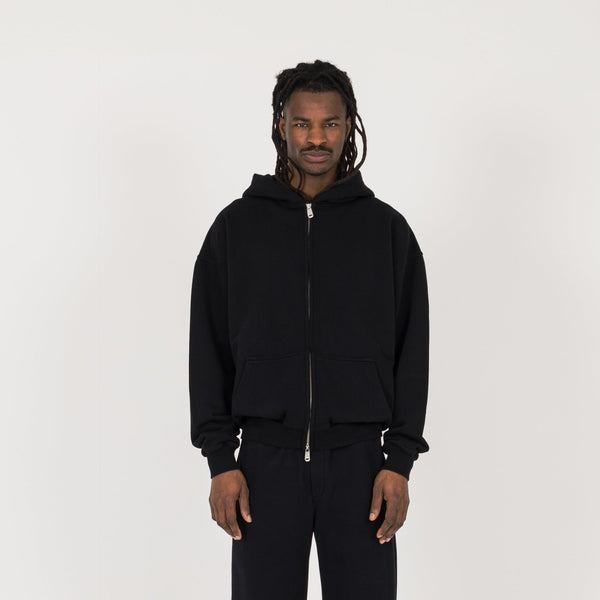 Zip Hoodie - Black - Destructive