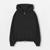 Zip Hoodie - Black - Destructive