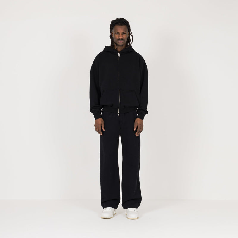 Zip Hoodie - Black - Destructive