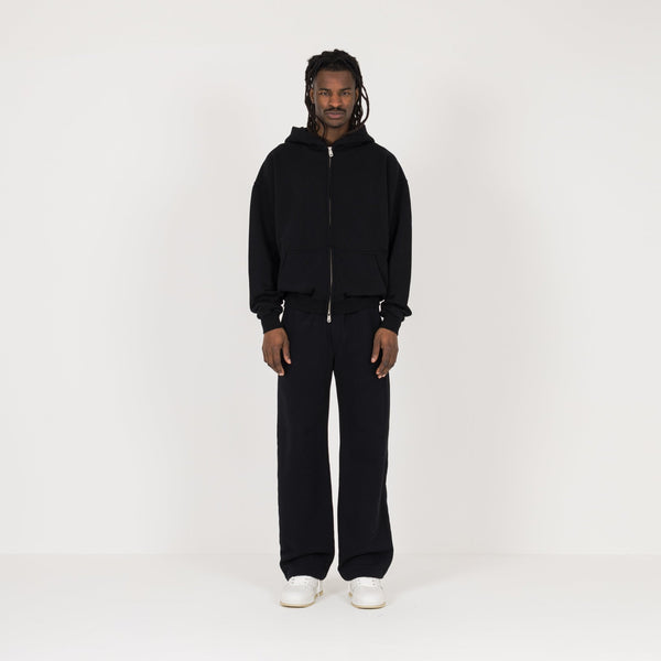 Zip Hoodie - Black - Destructive