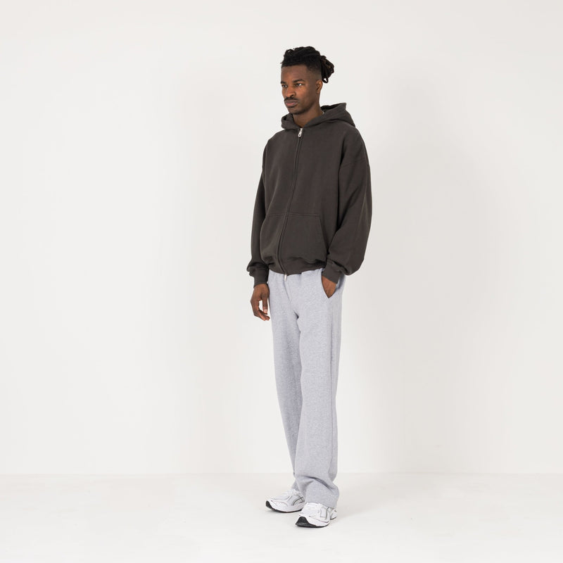 Zip Hoodie - Dark Mocha - Destructive