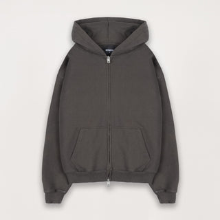 Zip Hoodie - Dark Mocha - Destructive