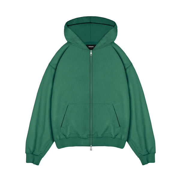 Zip Hoodie - Hunter Green - Destructive