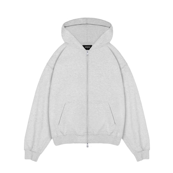 Zip Hoodie Light Marl Grey