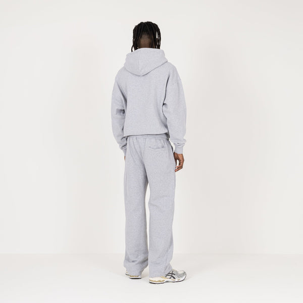 Zip Hoodie - Light Marl Grey - Destructive