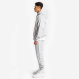 Zip Hoodie - Light Marl Grey - Destructive