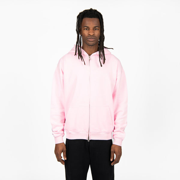 Zip Hoodie - Light Pink - Destructive