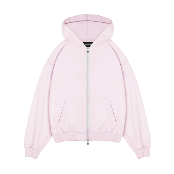 Zip Hoodie - Light Pink - Destructive