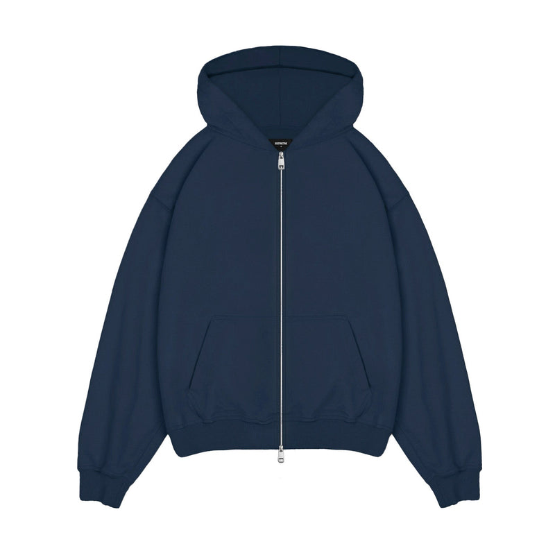 Zip Hoodie - Navy - Destructive