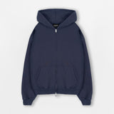 Zip Hoodie - Navy - Destructive