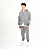 Zip Hoodie - Ocean Grey - Destructive