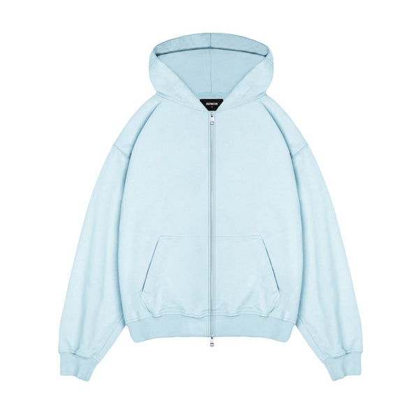 Zip Hoodie - Sky Blue - Destructive