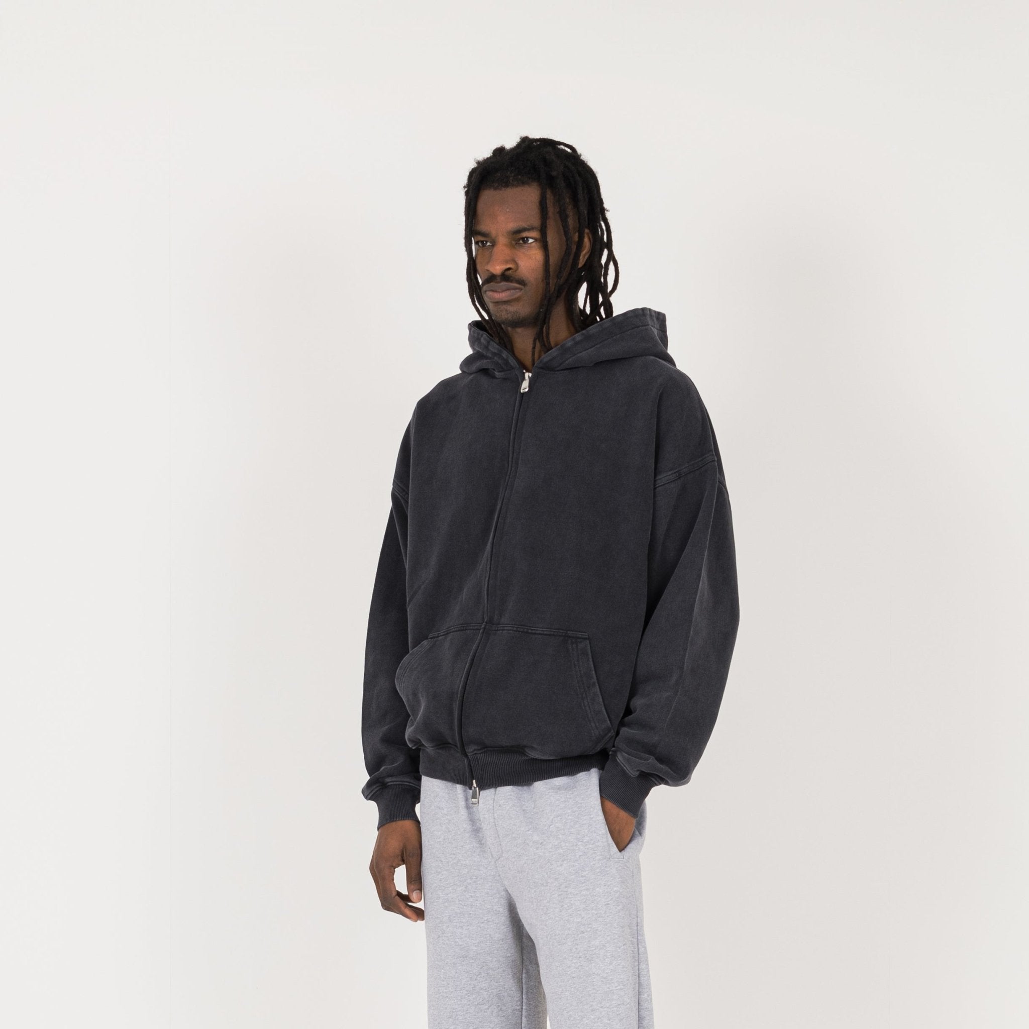 Zip Hoodie - Vintage Black – Destructive