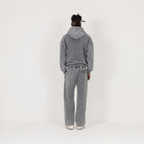 Zip Hoodie - Vintage Grey - Destructive