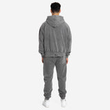 Zip Hoodie - Vintage Grey - Destructive